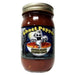Jar of Ghost Pepper Gourmet Salsa with a label featuring a ghost in a bowl of fire.