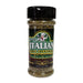 Jar of Italian seasoning with Parmesan flavor on a white background