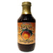 Bottle of Pepper Palace Peach Barbeque Sauce on a white background