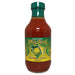Bottle of Pepper Palace Key Lime Barbeque Sauce on a white background