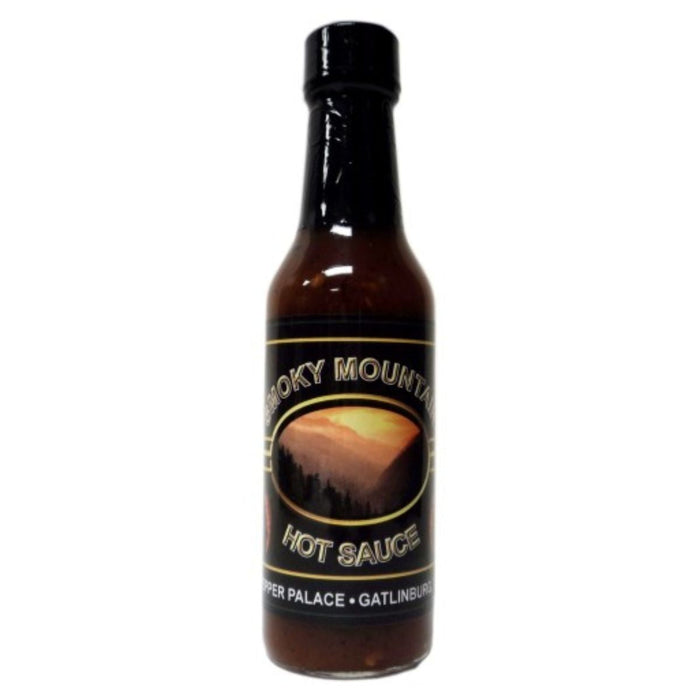 Bottle of Rocky Mountain Hot Sauce on a white background