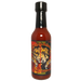 Hot sauce bottle with tiger design on a white background