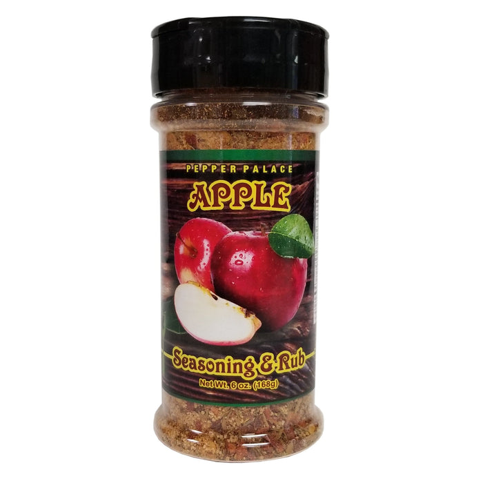 Pepper Palace Apple Seasoning & Rub bottle on a white background