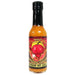 Bottle of Pepper Palace Trinidad Scorpion Extreme hot sauce on a white background