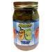 Jar of Pepper Palace Habanero pickles with cartoon characters on a white background