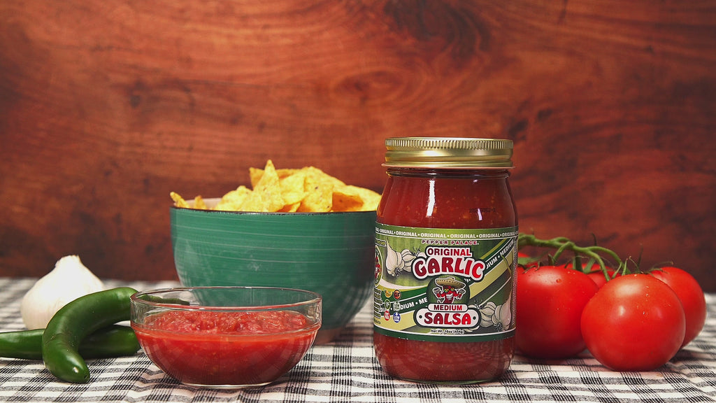 original garlic salsa and chips