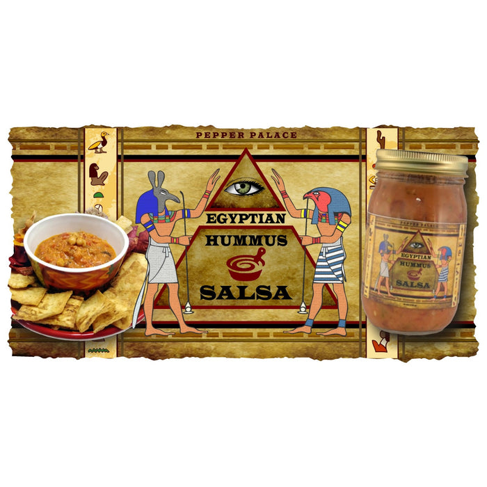 Egyptian Hummus salsa with pita chips