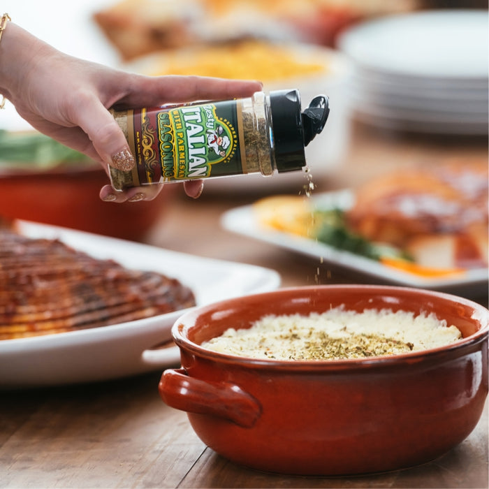 Zesty Italian on Mashed Potatoes