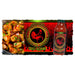 Rooster Reaper Hot Sauce with a plate of chicken